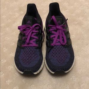 Purple and black ultra boost